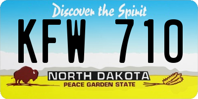 ND license plate KFW710