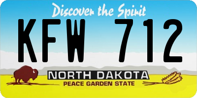 ND license plate KFW712