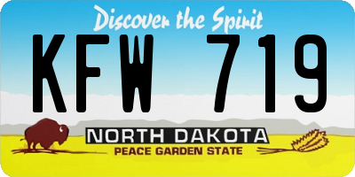 ND license plate KFW719