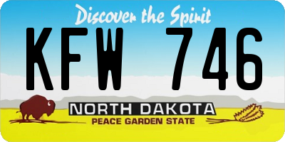 ND license plate KFW746