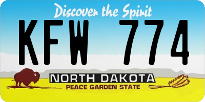 ND license plate KFW774