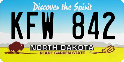 ND license plate KFW842