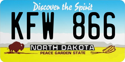 ND license plate KFW866