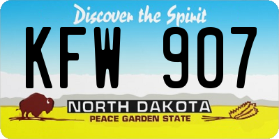 ND license plate KFW907
