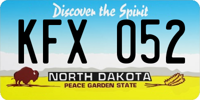 ND license plate KFX052