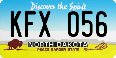 ND license plate KFX056