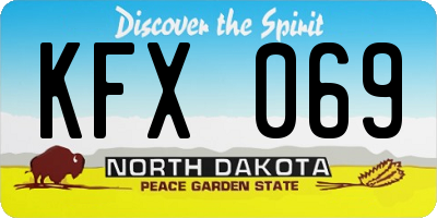 ND license plate KFX069