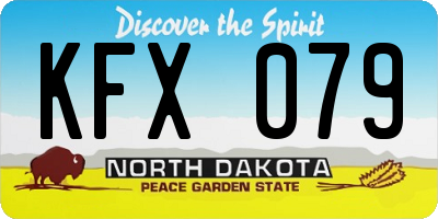ND license plate KFX079