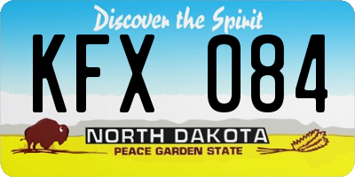 ND license plate KFX084