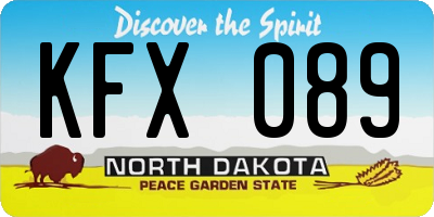 ND license plate KFX089