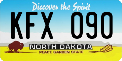 ND license plate KFX090