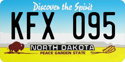ND license plate KFX095