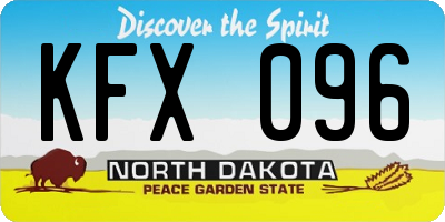 ND license plate KFX096