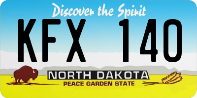 ND license plate KFX140