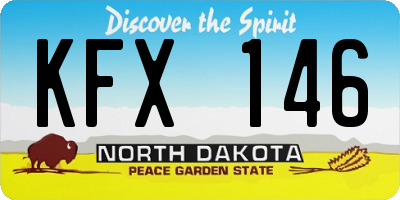 ND license plate KFX146