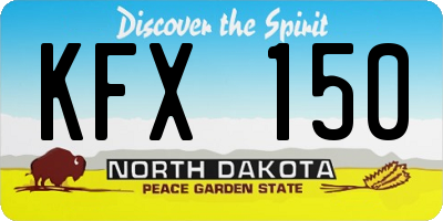 ND license plate KFX150
