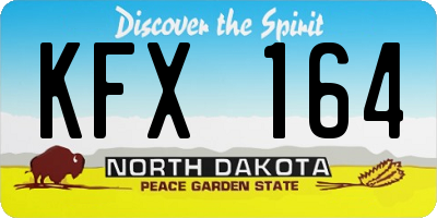 ND license plate KFX164