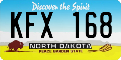 ND license plate KFX168