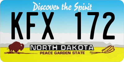 ND license plate KFX172