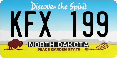 ND license plate KFX199