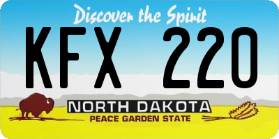ND license plate KFX220