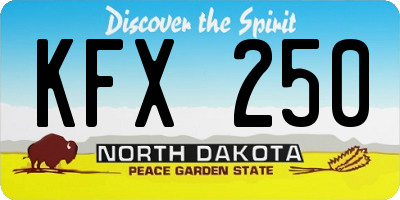 ND license plate KFX250