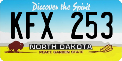 ND license plate KFX253