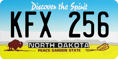 ND license plate KFX256
