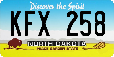ND license plate KFX258