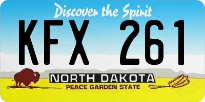ND license plate KFX261