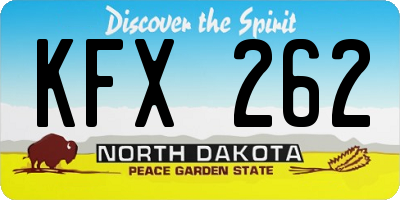 ND license plate KFX262