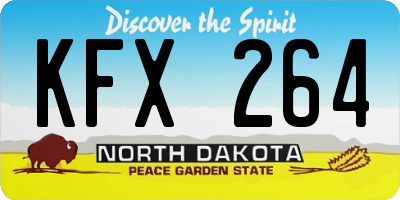 ND license plate KFX264