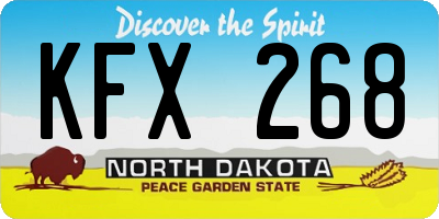 ND license plate KFX268