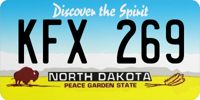 ND license plate KFX269