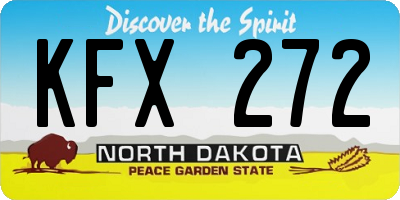 ND license plate KFX272