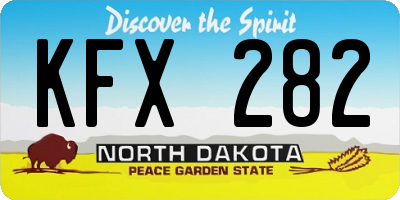 ND license plate KFX282