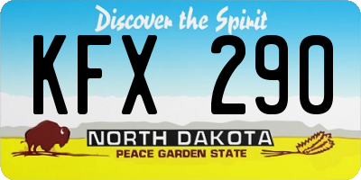 ND license plate KFX290