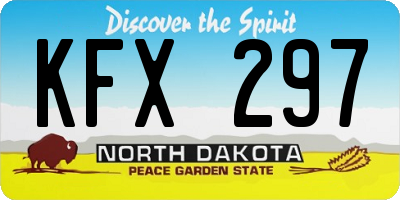 ND license plate KFX297