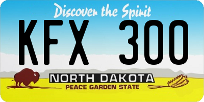 ND license plate KFX300