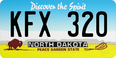 ND license plate KFX320