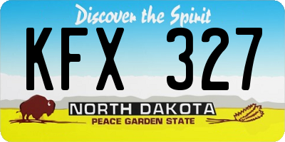ND license plate KFX327
