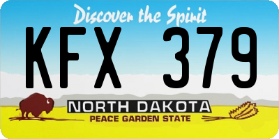 ND license plate KFX379