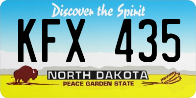 ND license plate KFX435