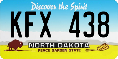 ND license plate KFX438