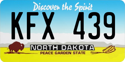 ND license plate KFX439