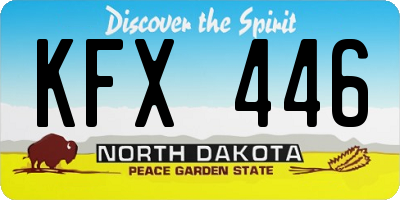 ND license plate KFX446