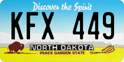 ND license plate KFX449