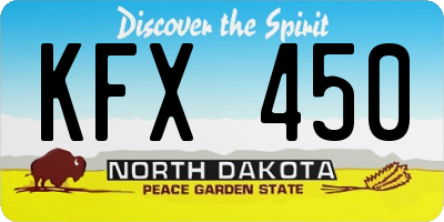 ND license plate KFX450