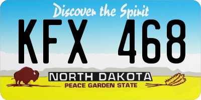 ND license plate KFX468
