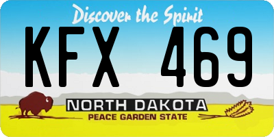 ND license plate KFX469